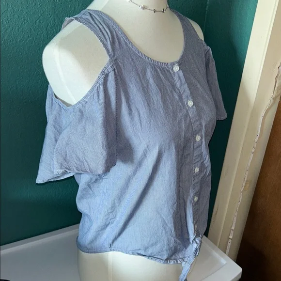 Pink Rose Tie Front - Small - Picture 2 of 4